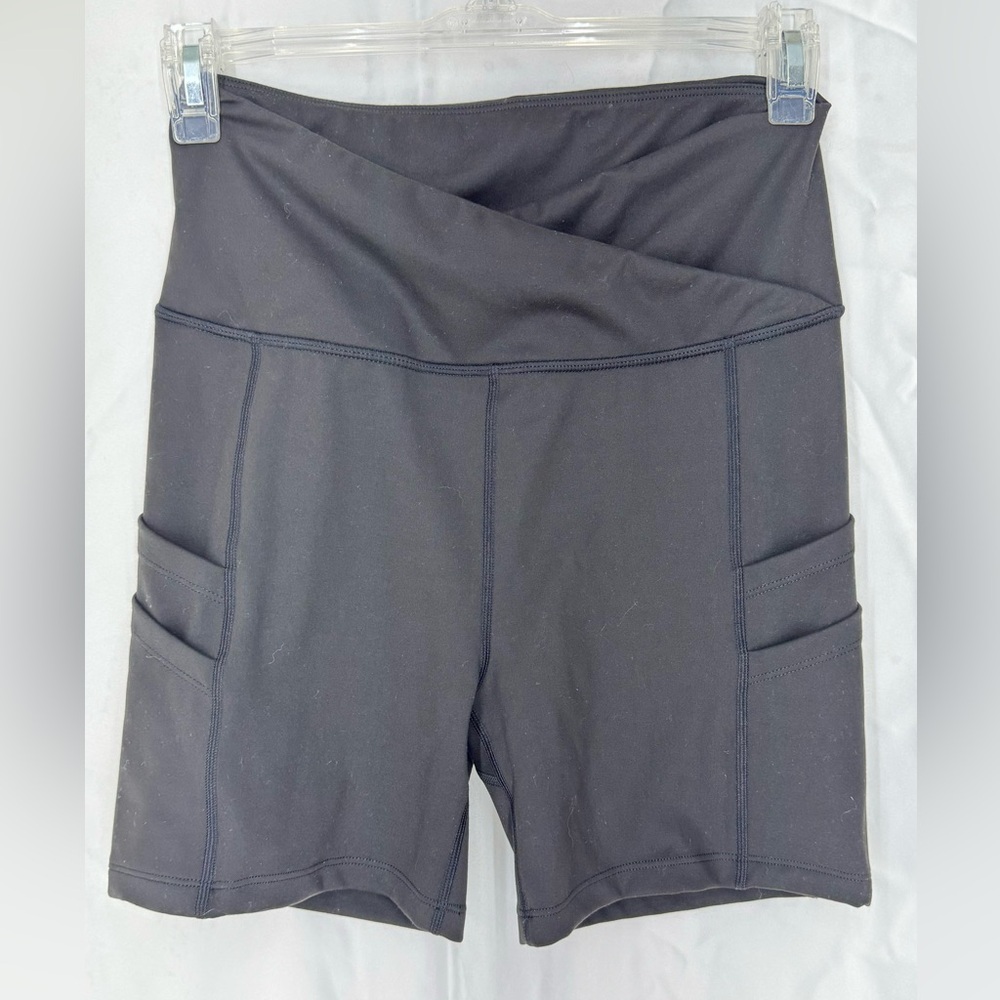 YOGA SHORTS active sport high waist black size S - Picture 1 of 8